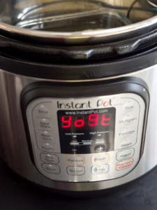 The Instant Pot interface showing Yogt