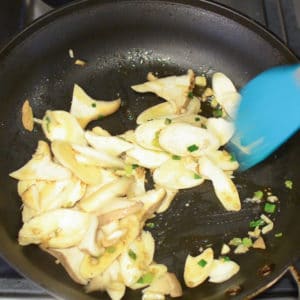 King Trumpet Mushrooms and Scrambled Eggs