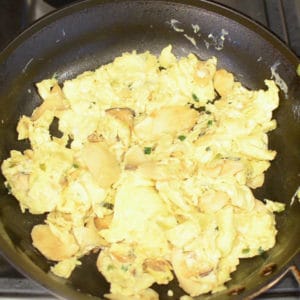 King Trumpet Mushrooms and Scrambled Eggs