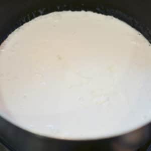 Boil the coconut cream