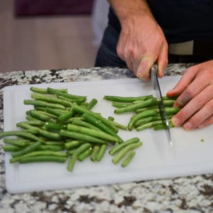 Thai Green Curry - Chop the green beans