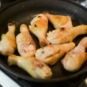 Remove the browned chicken from the skillet.