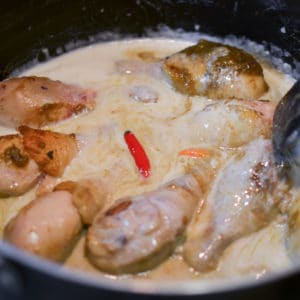 Stir the chicken